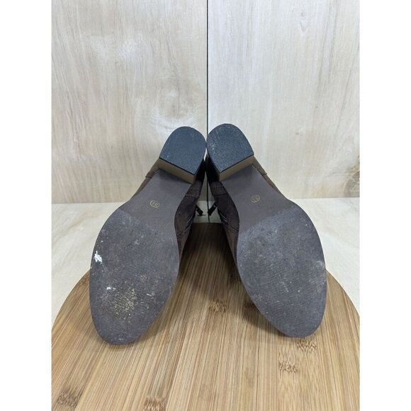 Journee Collection Baylor High Ankle Leather Block Heel Boots Womens Size 8.5 - Picture 7 of 7